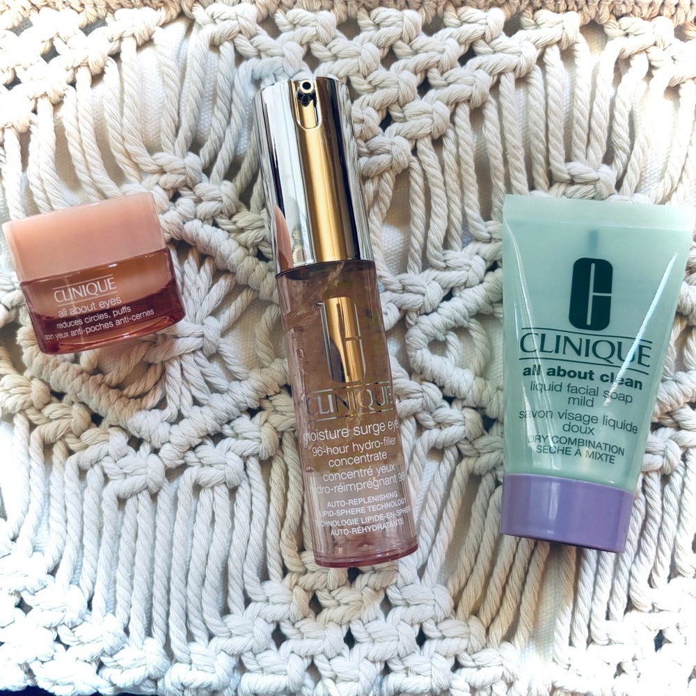 🆕Clinique Bundle Moisture Surge All About Eyes & Face Cleanser